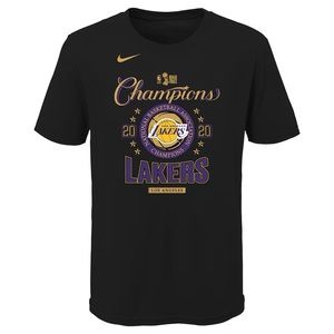 Men's Los Angeles Lakers Black 2020 NBA Finals Champions Locker Room T-Shirt